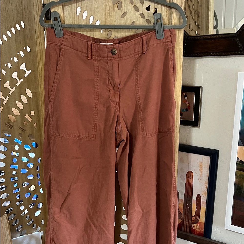 SUPER-SOFT SOMA MID-RISE Wide leg Pants - red clay